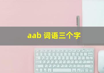 aab 词语三个字